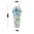Acrylic Sipper, Cup, Tumbler Frosted with Straw and Lid - 270ml (AP-045-C)