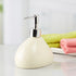 Ceramic Soap Dispenser handwash Pump for Bathroom, Set of 1, Cream (7968)