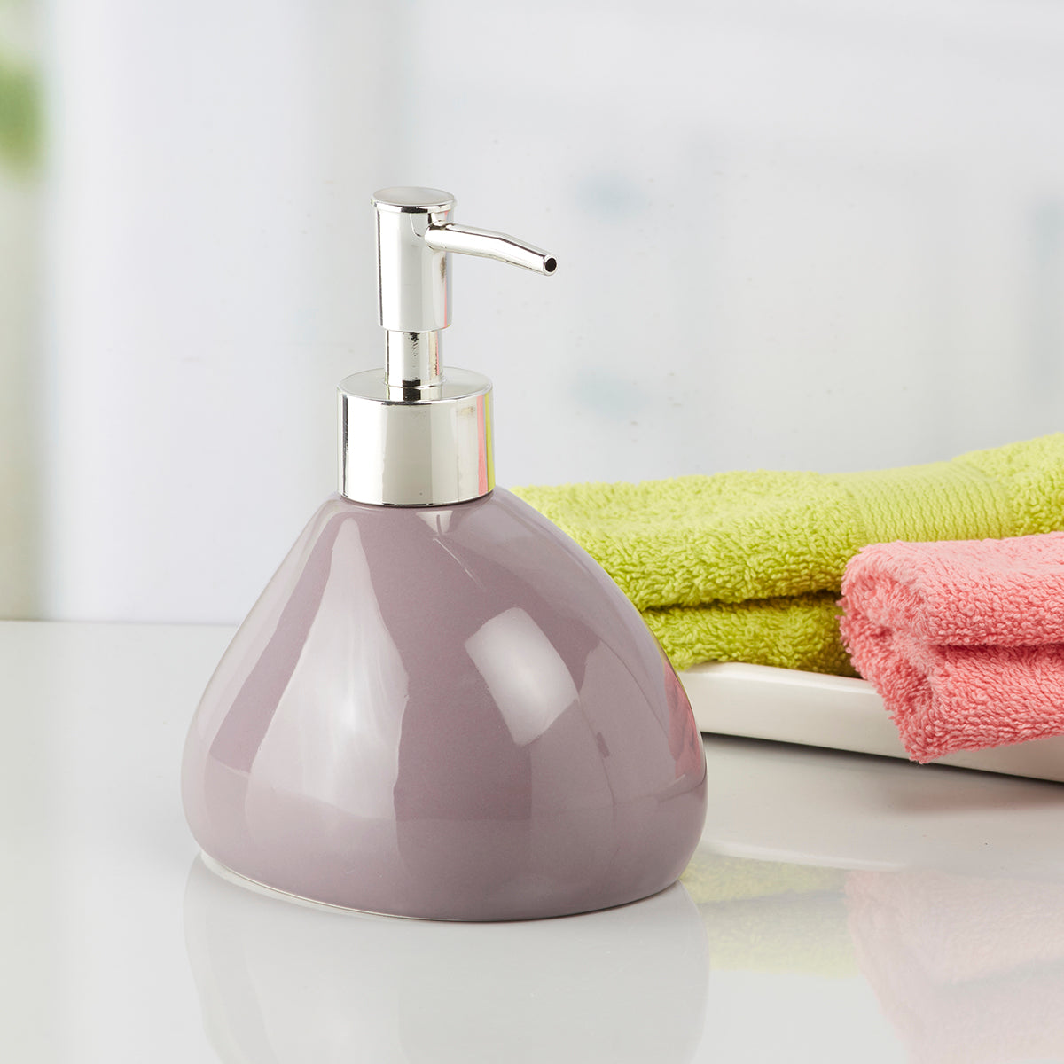 Ceramic Soap Dispenser Pump for Bathroom for Bath Gel, Lotion, Shampoo (7970)