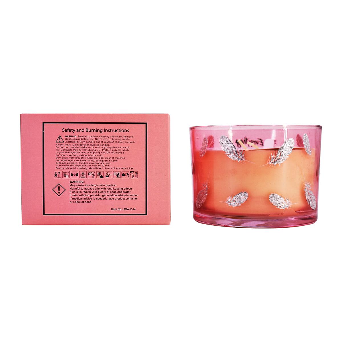 Soy Wax Scented Candle in Glass Jar (50H Burn Time) (AXW1314-C)