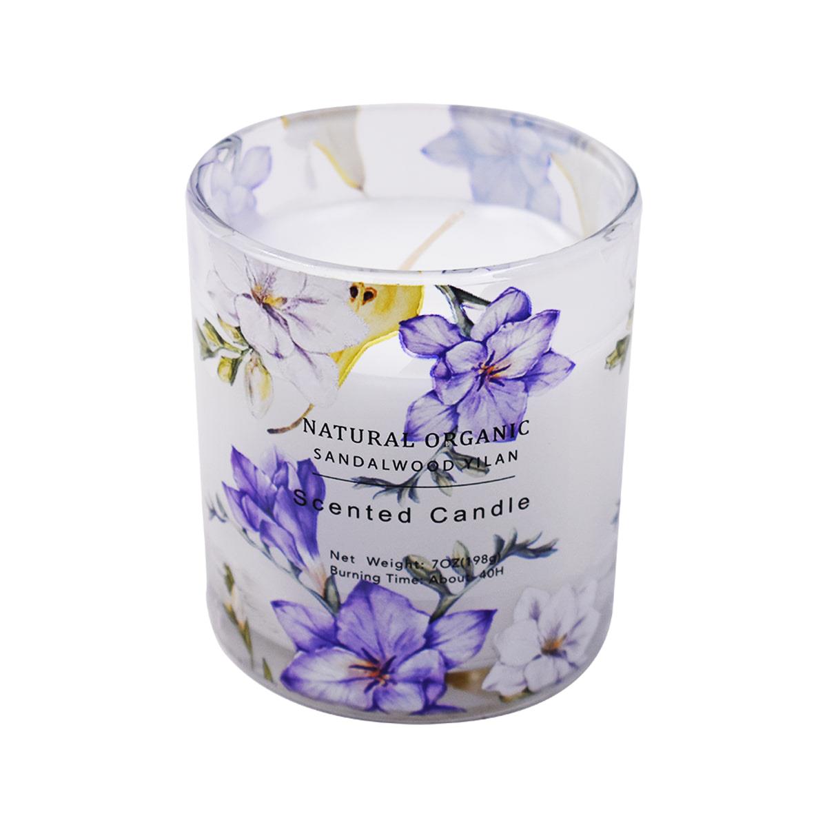 Soy Wax Scented Candle in Glass Jar (40H Burn Time) (AXW2005-B)