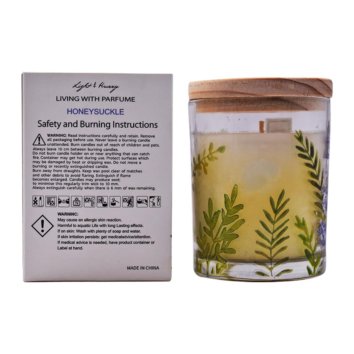 Soy Wax Scented Candle in Glass Jar (40H Burn Time) (AXW2035-A)