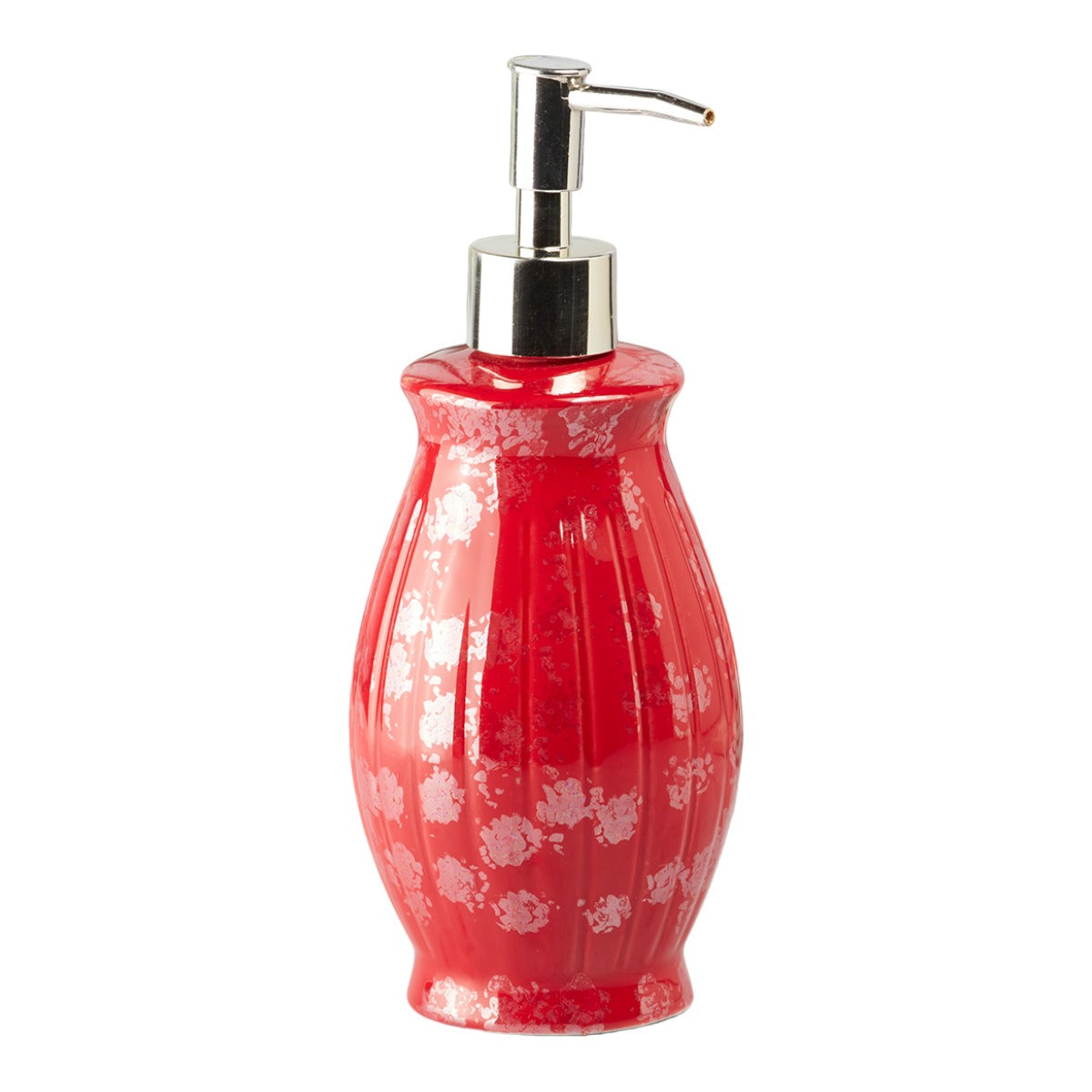 Ceramic Soap Dispenser handwash Pump for Bathroom, Set of 1, Red (8006)