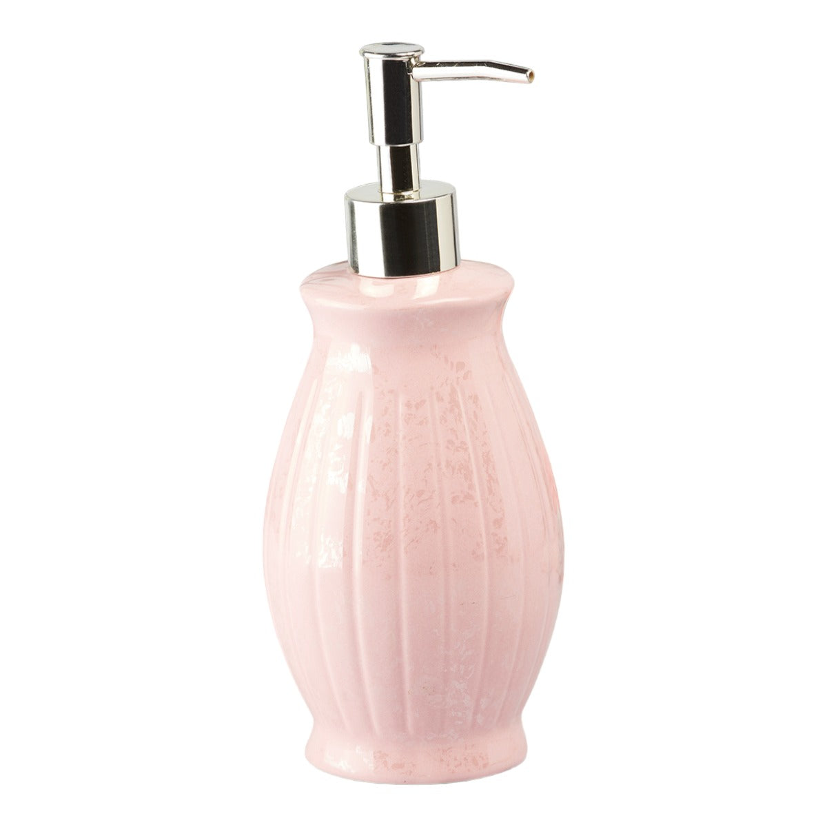 Ceramic Soap Dispenser handwash Pump for Bathroom, Set of 1, Pink (8007)
