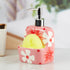 Ceramic Soap Dispenser handwash Pump for Bathroom, Set of 1, Pink (8045)