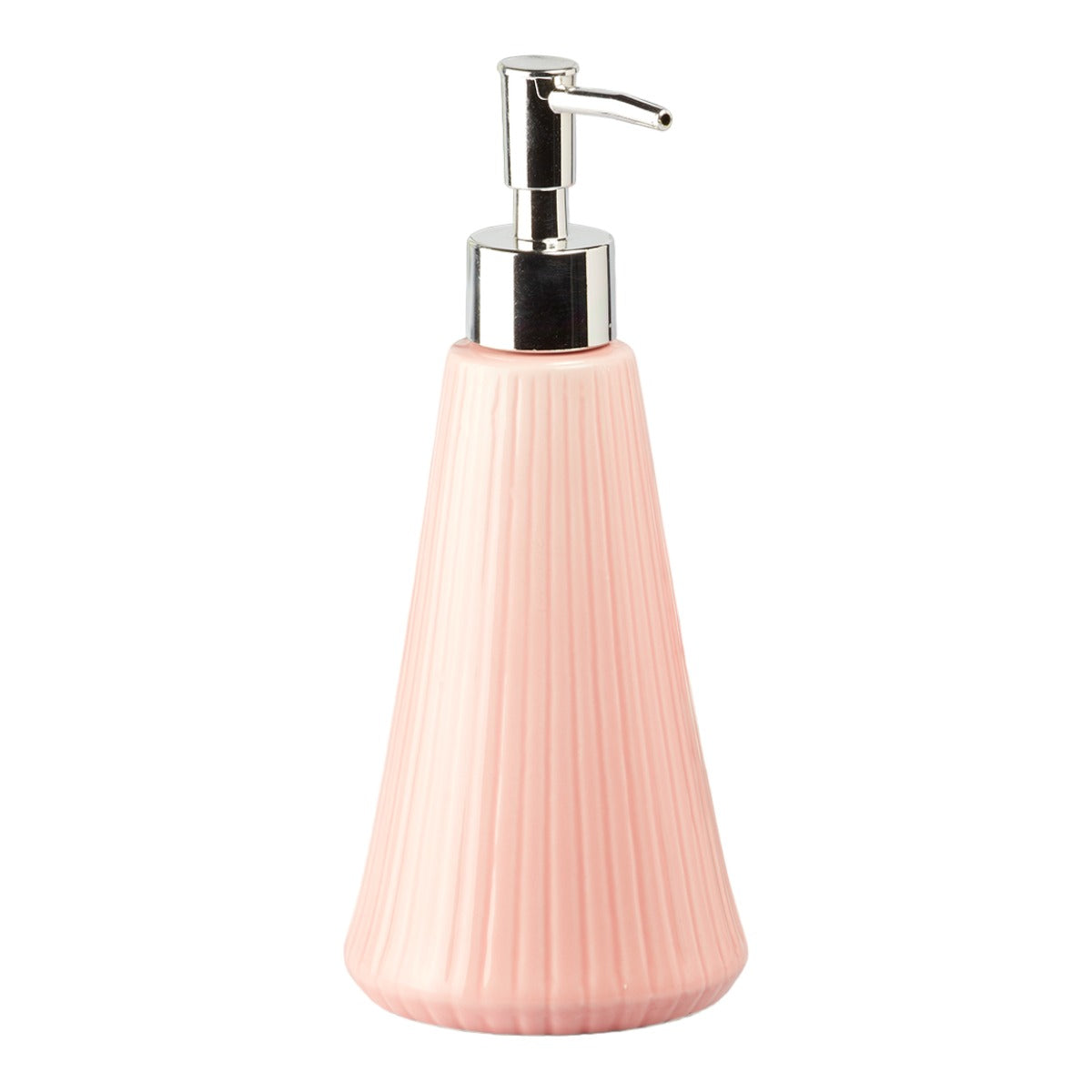 Ceramic Soap Dispenser handwash Pump for Bathroom, Set of 1, Pink (8057)