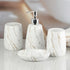 Ceramic Bathroom Accessories Set of 4 Bath Set with Soap Dispenser (8063)