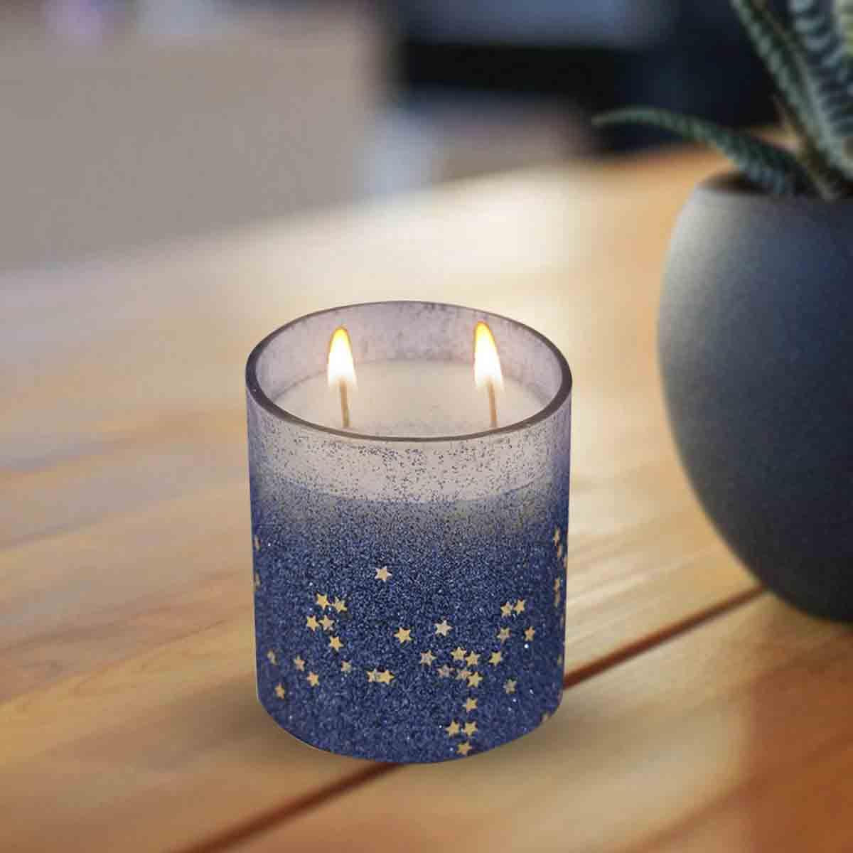 Soy Wax Scented Candle in Glass Jar for Home Fragrance and Home Decoration (60H Burn Time) (AXW1206)