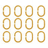 Shower Curtain Rings, 12 C shape Hooks - (JS160913) Yellow