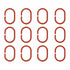 Shower Curtain Rings, 12 C shape Hooks - (JS160913) Orange
