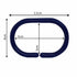 Shower Curtain Rings, 12 C shape Hooks - (JS160913) Royal blue