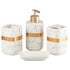 Ceramic Bathroom Accessories Set of 4 Bath Set with Soap Dispenser (8164)