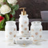 Ceramic Bathroom Accessories Set of 4 Bath Set with Soap Dispenser (8237)