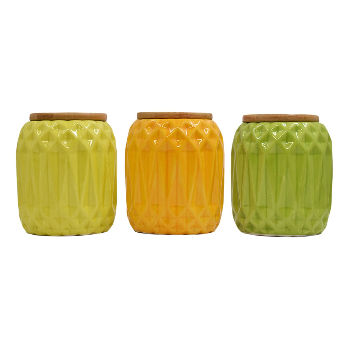 Ceramic Canister Jars & Containers Set (Pack of 3) (GS16-11B)