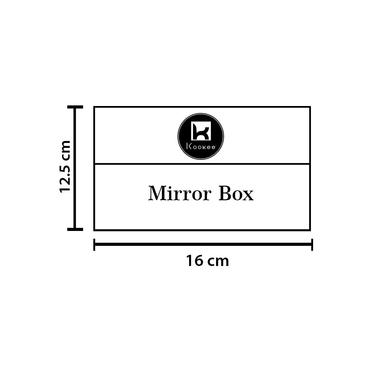 Mirror GLASS DOUBLE DECK STORAGE BOX SILVER
