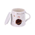 Fancy Ceramic Coffee or Tea Mug with Lid and Handle with Spoon (8416)