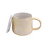 Fancy Ceramic Coffee or Tea Mug with Lid and Handle with Spoon (8436)