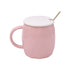 Fancy Ceramic Coffee or Tea Mug with Lid and Handle with Spoon (8439)