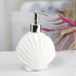 Ceramic Soap Dispenser handwash Pump for Bathroom, Set of 1, White (8464)