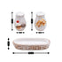 Ceramic Salt and Pepper Set with tray, Cup Cake Design, White (8573)