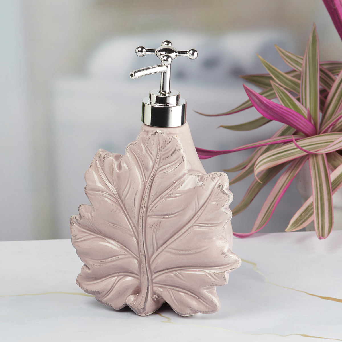 Ceramic Soap Dispenser Pump for Bathroom for Bath Gel, Lotion, Shampoo (8636)
