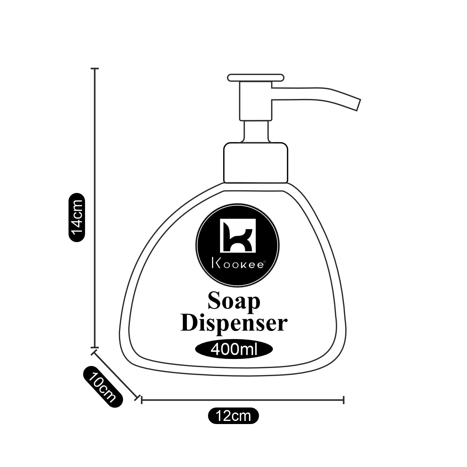 Acrylic Soap Dispenser Pump for Bathroom for Bath Gel, Lotion, Shampoo (8648)