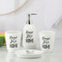 Ceramic Bathroom Accessories Set of 4 Bath Set with Soap Dispenser (9629)