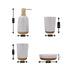 Ceramic Bathroom Accessories Set of 4 Bath Set with Soap Dispenser (9639)