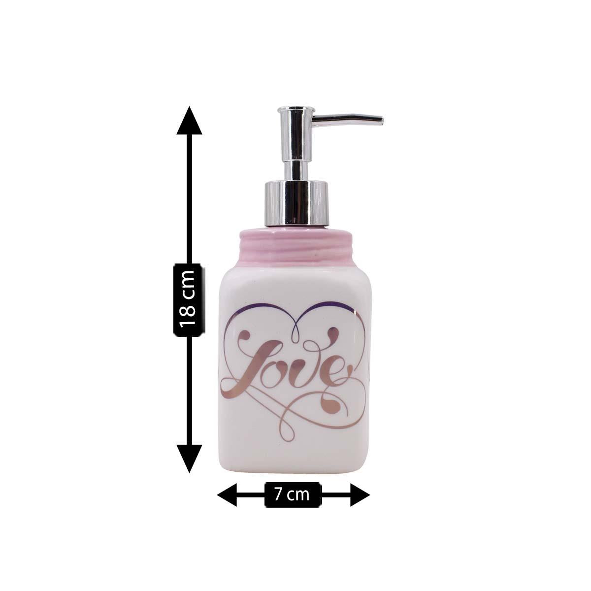 Ceramic Soap Dispenser Pump for Bathroom for Bath Gel, Lotion, Shampoo (9651)