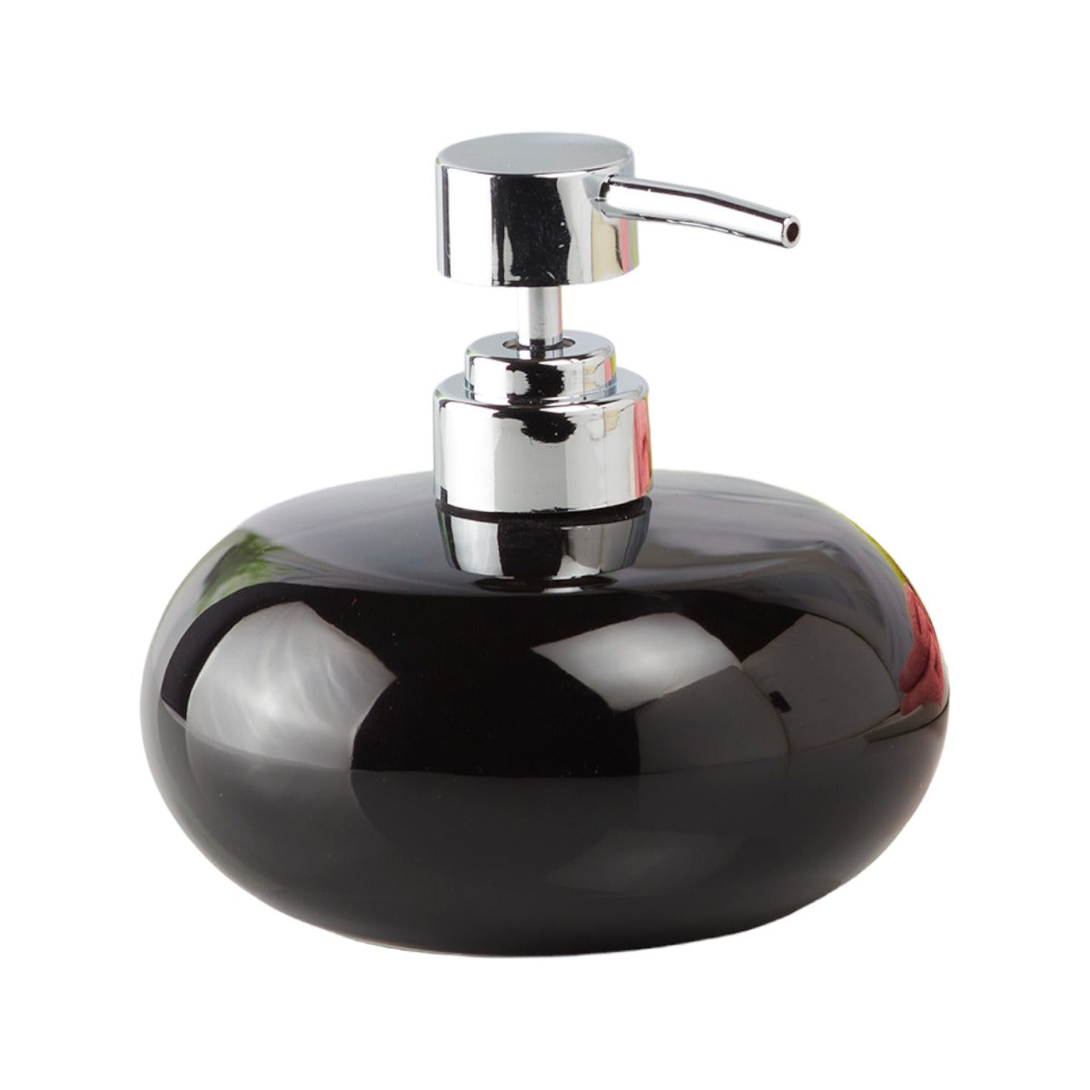 Ceramic Soap Dispenser handwash Pump for Bathroom, Set of 1, Black (9654)