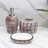 Ceramic Bathroom Accessories Set of 3 Bath Set with Soap Dispenser (9677)