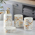 Ceramic Bathroom Accessories Set of 4 Bath Set with Soap Dispenser (9740)