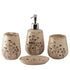 Ceramic Bathroom Accessories Set of 4 Bath Set with Soap Dispenser (9887)