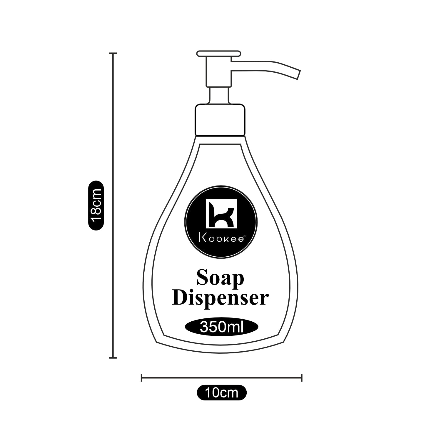 Acrylic Soap Dispenser Pump for Bathroom for Bath Gel, Lotion, Shampoo (9911)