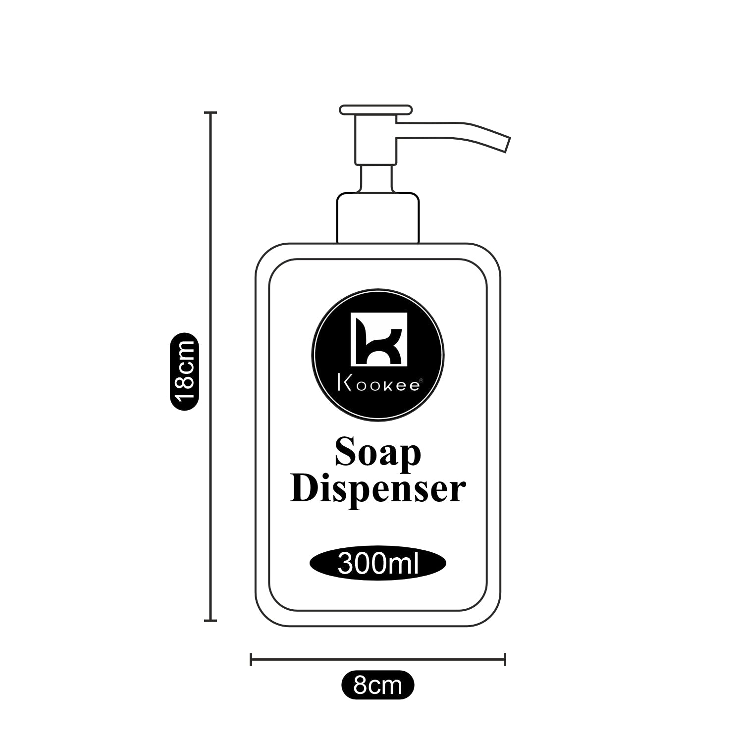 Acrylic Soap Dispenser Pump for Bathroom for Bath Gel, Lotion, Shampoo (9923)