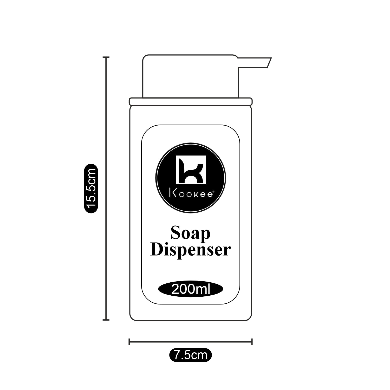 Acrylic Soap Dispenser Pump for Bathroom for Bath Gel, Lotion, Shampoo (9930)