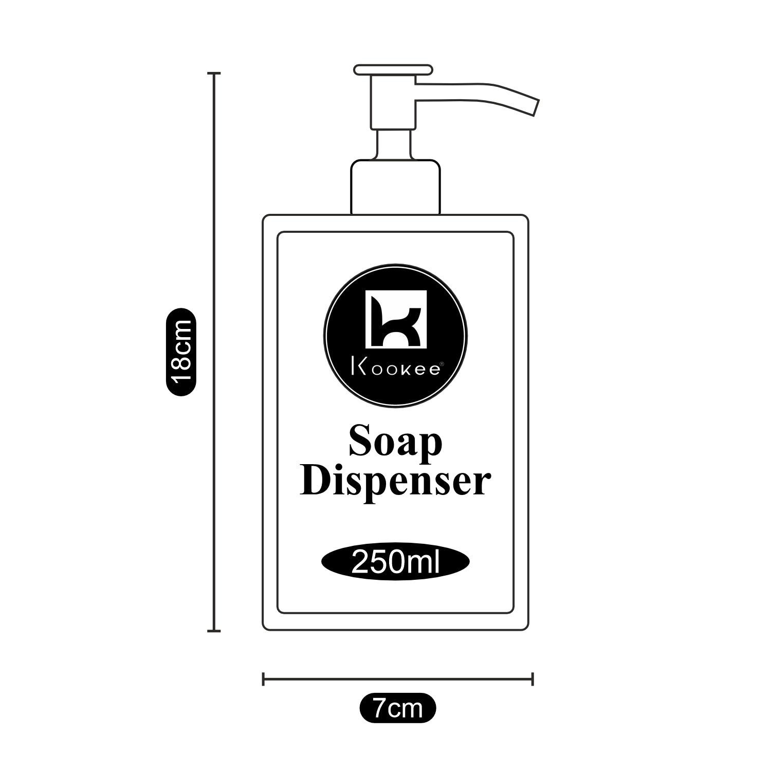 Acrylic Soap Dispenser Pump for Bathroom for Bath Gel, Lotion, Shampoo (9938)