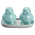 Ceramic Salt Pepper Container Set with tray for Dining Table (9977)