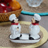 Ceramic Salt Pepper Container Set with tray for Dining Table (9988)