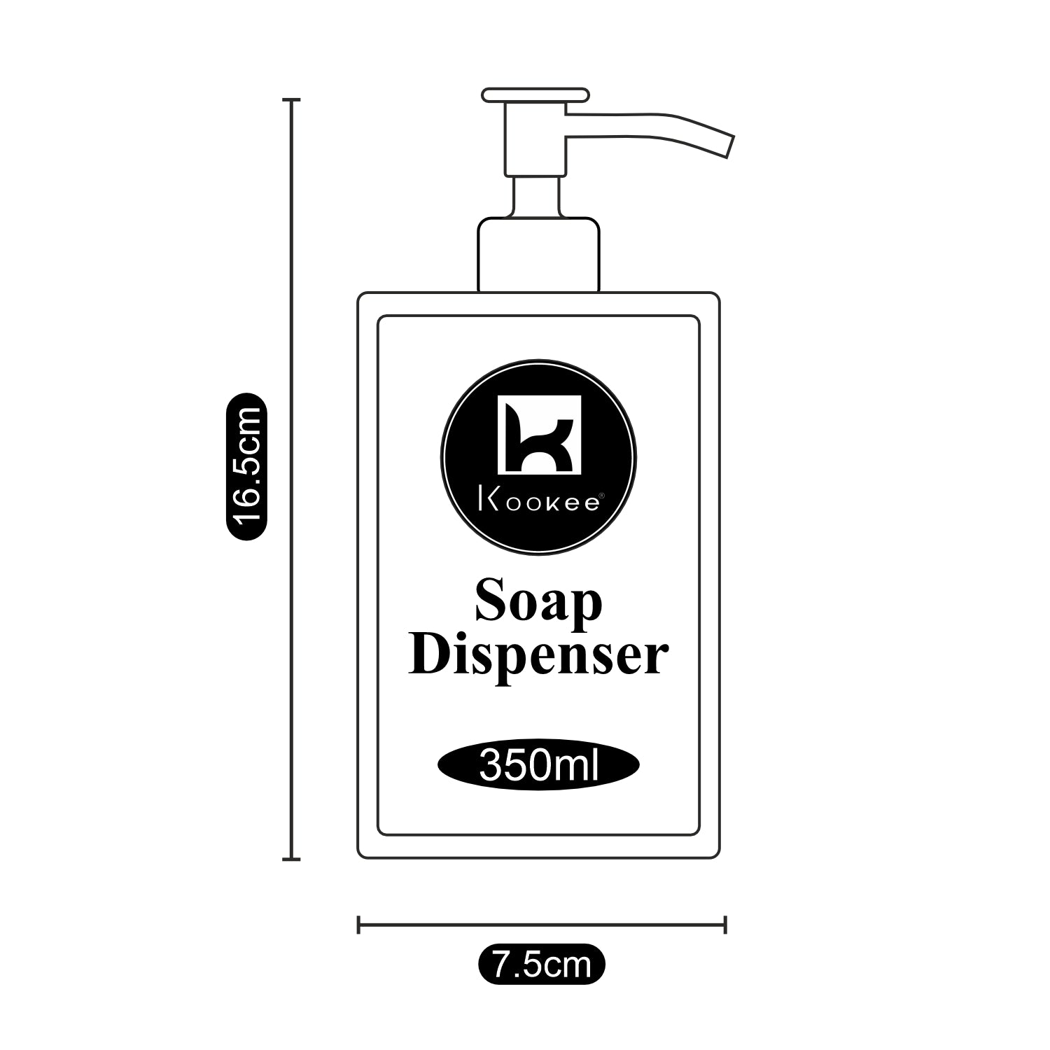 Acrylic Soap Dispenser Pump for Bathroom for Bath Gel, Lotion, Shampoo (10004)