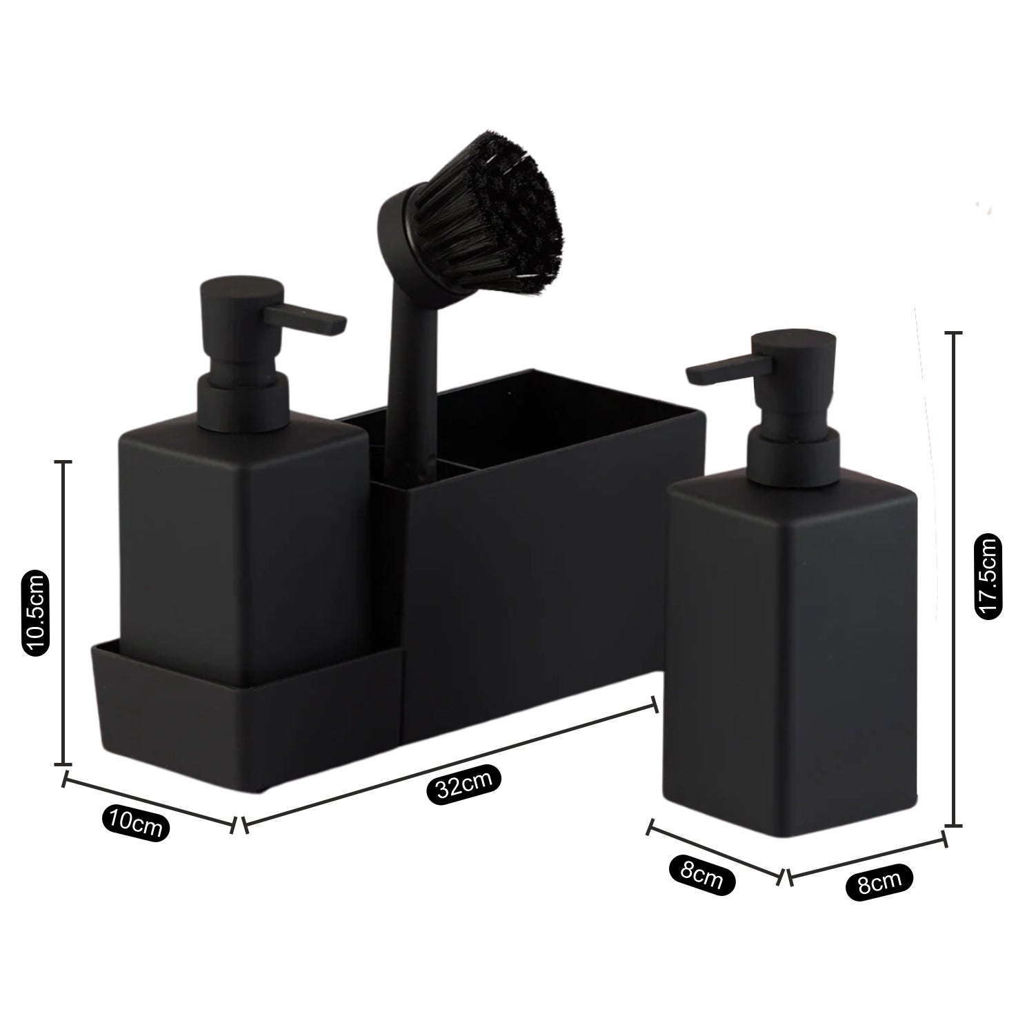 Acrylic Bathroom Accessories Set of 4 Bath Set with Soap Dispenser (10021)