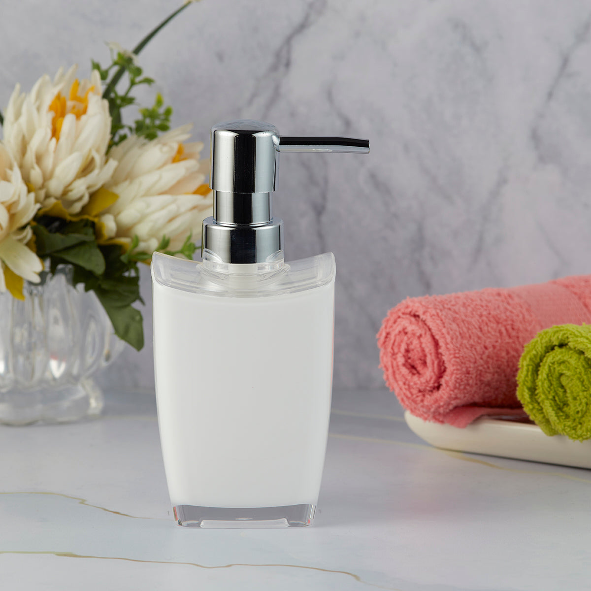 Acrylic Soap Dispenser Pump for Bathroom for Bath Gel, Lotion, Shampoo (10051)