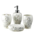Ceramic Bathroom Accessories Set of 4 Bath Set with Soap Dispenser (10095)