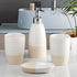 Ceramic Bathroom Accessories Set of 4 Bath Set with Soap Dispenser (10098)