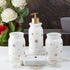 Ceramic Bathroom Accessories Set of 4 Bath Set with Soap Dispenser (10112)