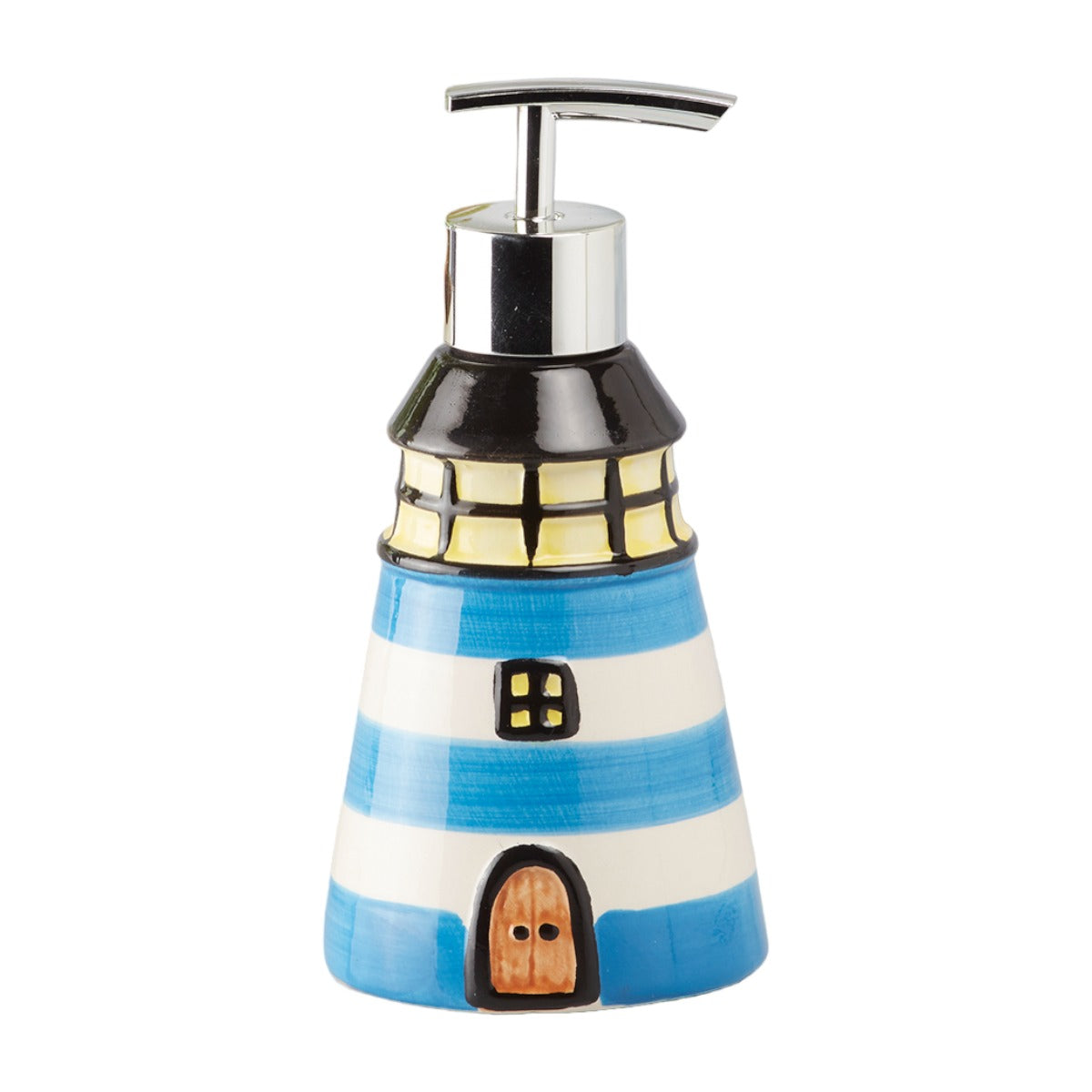 Ceramic Soap Dispenser handwash Pump for Bathroom, Set of 1, Blue (10142)