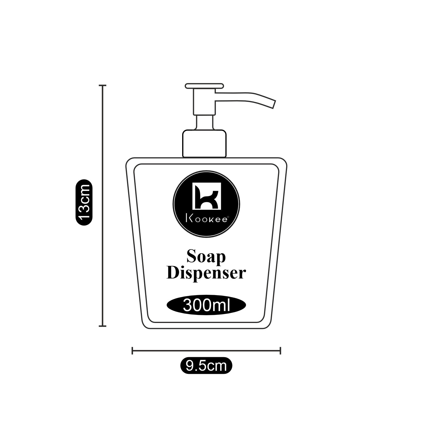 Ceramic Soap Dispenser Pump for Bathroom for Bath Gel, Lotion, Shampoo (10153)