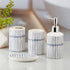 Ceramic Bathroom Accessories Set of 4 Bath Set with Soap Dispenser (10178)