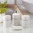 Ceramic Bathroom Accessories Set of 4 Bath Set with Soap Dispenser (10179)