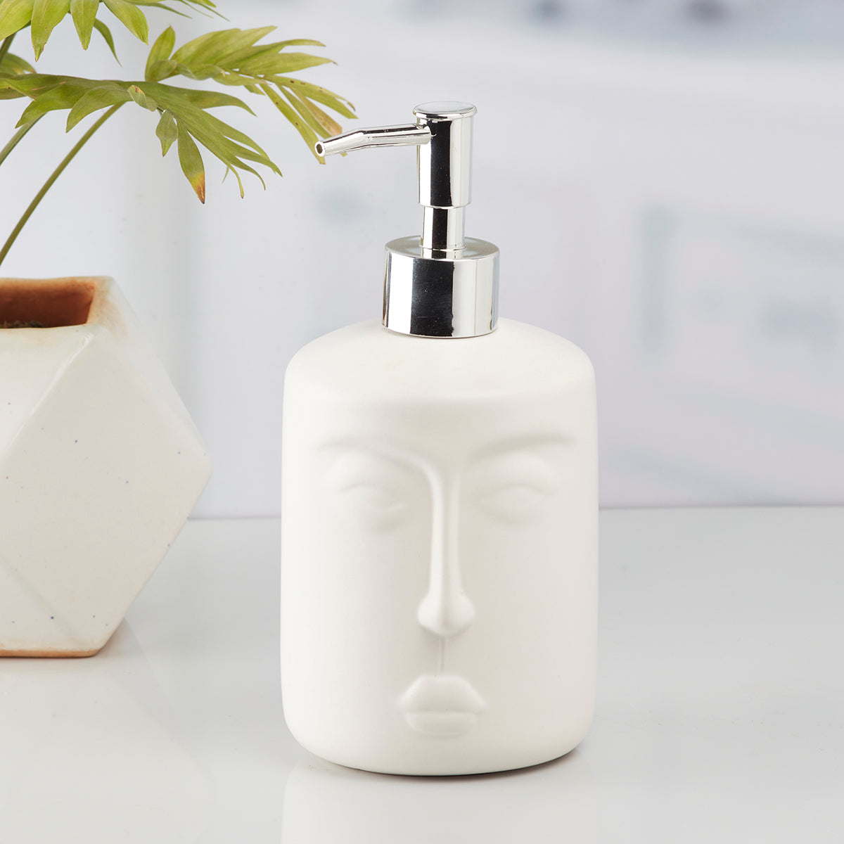 Ceramic Soap Dispenser Pump for Bathroom for Bath Gel, Lotion, Shampoo (10194)